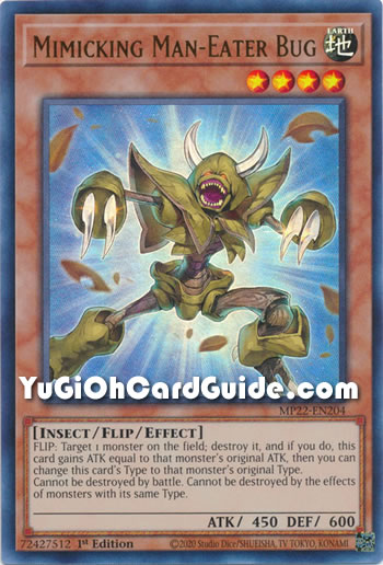 Yu-Gi-Oh Card: Mimicking Man-Eater Bug