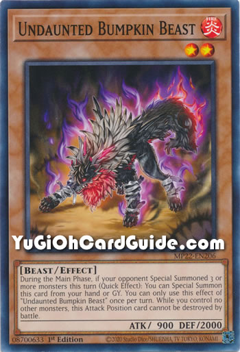 Yu-Gi-Oh Card: Undaunted Bumpkin Beast