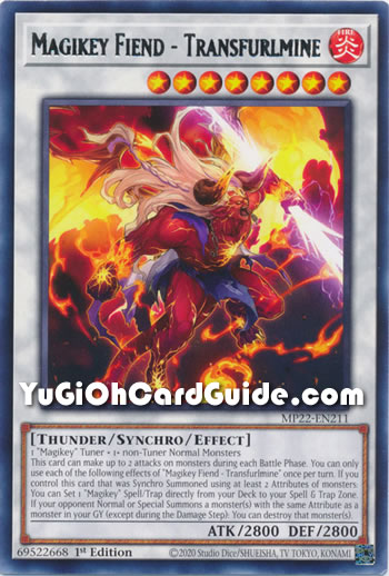 Yu-Gi-Oh Card: Magikey Fiend - Transfurlmine