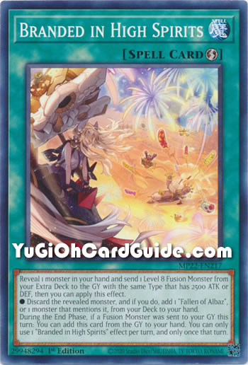 Yu-Gi-Oh Card: Branded in High Spirits