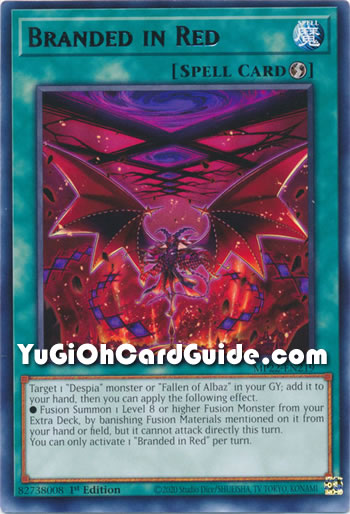 Yu-Gi-Oh Card: Branded in Red