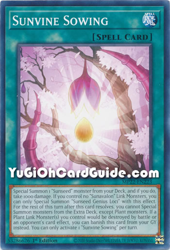 Yu-Gi-Oh Card: Sunvine Sowing