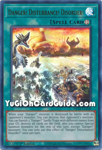 Yu-Gi-Oh Card: Danger! Disturbance! Disorder!