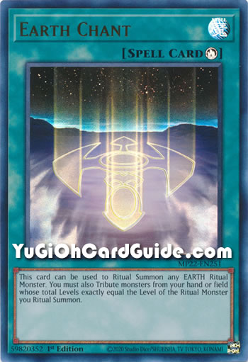 Yu-Gi-Oh Card: Earth Chant