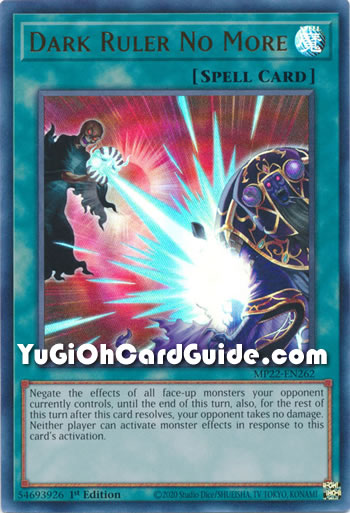 Yu-Gi-Oh Card: Dark Ruler No More