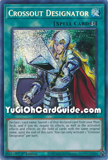Yu-Gi-Oh Card: Crossout Designator