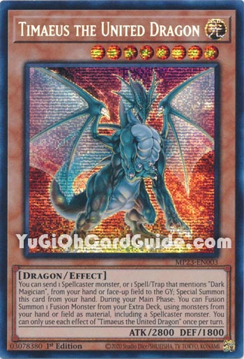 Yu-Gi-Oh Card: Timaeus the United Dragon