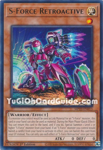 Yu-Gi-Oh Card: S-Force Retroactive