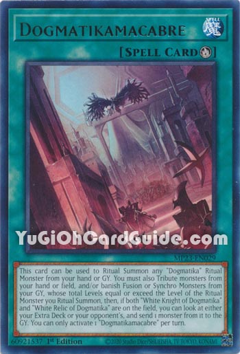 Yu-Gi-Oh Card: Dogmatikamacabre