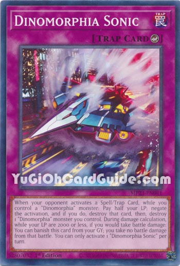 Yu-Gi-Oh Card: Dinomorphia Sonic