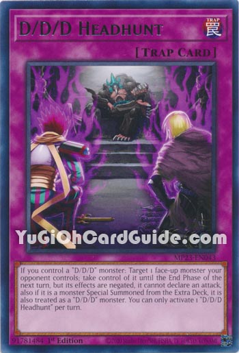 Yu-Gi-Oh Card: D/D/D Headhunt