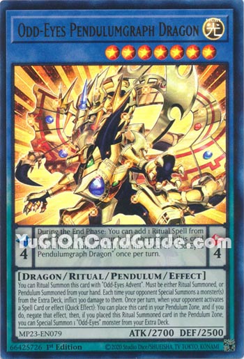 Yu-Gi-Oh Card: Odd-Eyes Pendulumgraph Dragon