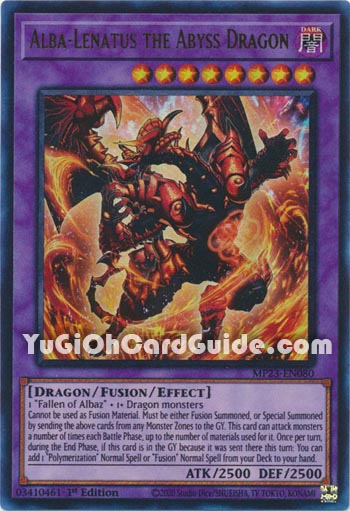 Yu-Gi-Oh Card: Alba-Lenatus the Abyss Dragon