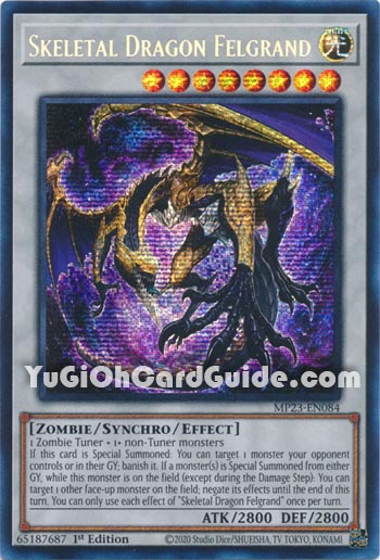 Yu-Gi-Oh Card: Skeletal Dragon Felgrand
