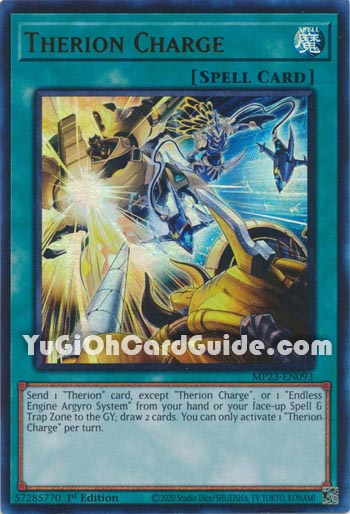 Yu-Gi-Oh Card: Therion Charge