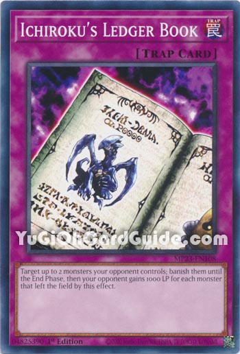 Yu-Gi-Oh Card: Ichiroku's Ledger Book