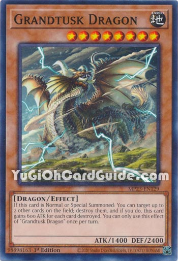 Yu-Gi-Oh Card: Grandtusk Dragon