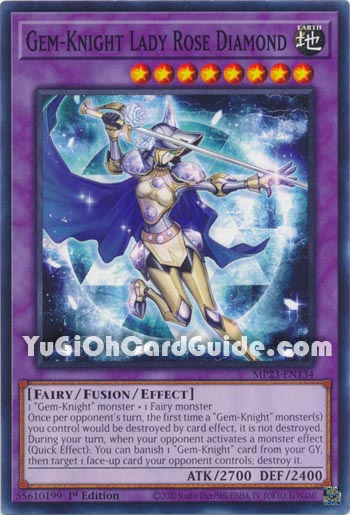 Yu-Gi-Oh Card: Gem-Knight Lady Rose Diamond