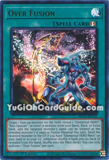 Yu-Gi-Oh Card: Over Fusion