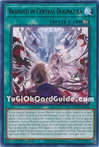 Yu-Gi-Oh Card: Branded in Central Dogmatika