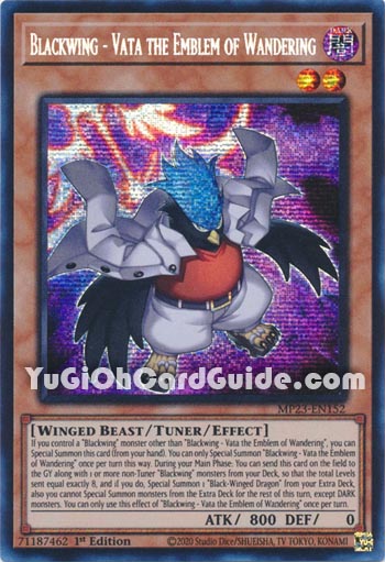 Yu-Gi-Oh Card: Blackwing - Vata the Emblem of Wandering
