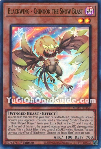 Yu-Gi-Oh Card: Blackwing - Chinook the Snow Blast