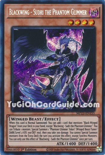Yu-Gi-Oh Card: Blackwing - Sudri the Phantom Glimmer