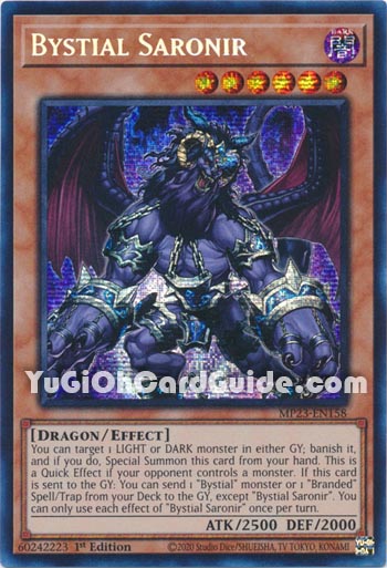 Yu-Gi-Oh Card: Bystial Saronir