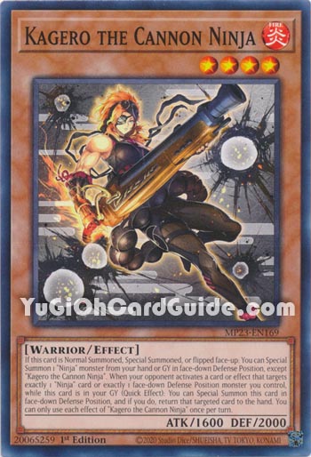 Yu-Gi-Oh Card: Kagero the Cannon Ninja