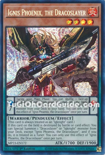 Yu-Gi-Oh Card: Ignis Phoenix, the Dracoslayer
