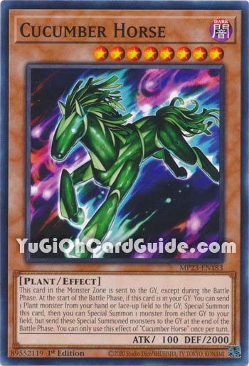 Yu-Gi-Oh Card: Cucumber Horse