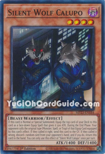Yu-Gi-Oh Card: Silent Wolf Calupo