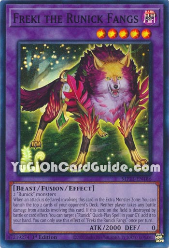 Yu-Gi-Oh Card: Freki the Runick Fangs