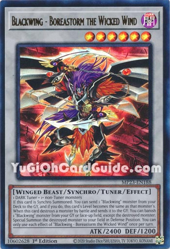 Yu-Gi-Oh Card: Blackwing - Boreastorm the Wicked Wind