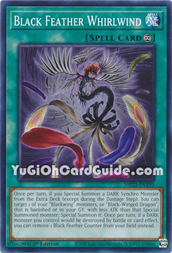 Yu-Gi-Oh Card: Black Feather Whirlwind