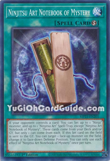Yu-Gi-Oh Card: Ninjitsu Art Notebook of Mystery