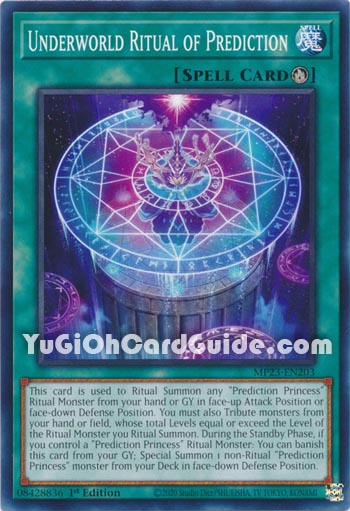 Yu-Gi-Oh Card: Underworld Ritual of Prediction