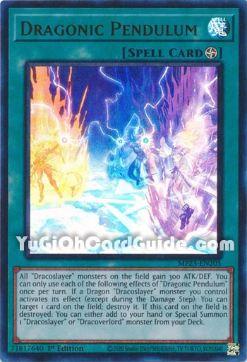Yu-Gi-Oh Card: Dragonic Pendulum