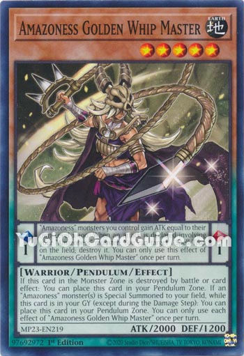 Yu-Gi-Oh Card: Amazoness Golden Whip Master