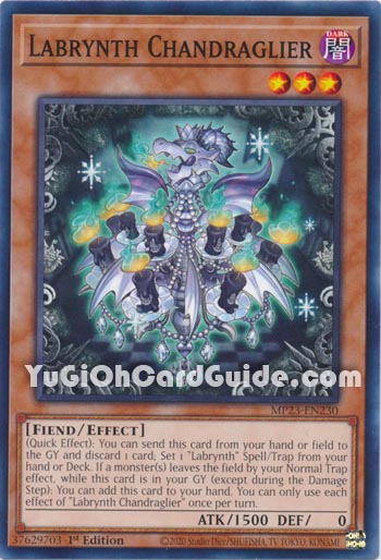 Yu-Gi-Oh Card: Labrynth Chandraglier