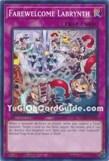 Yu-Gi-Oh Card: Farewelcome Labrynth