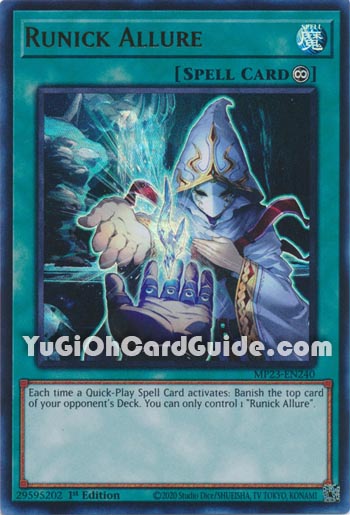 Yu-Gi-Oh Card: Runick Allure
