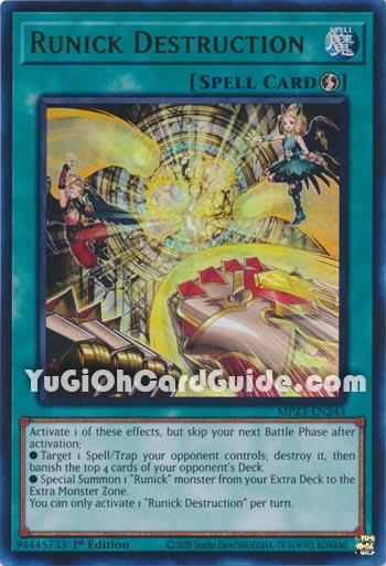 Yu-Gi-Oh Card: Runick Destruction