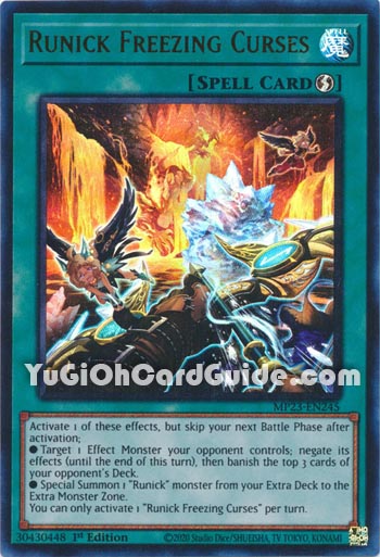 Yu-Gi-Oh Card: Runick Freezing Curses