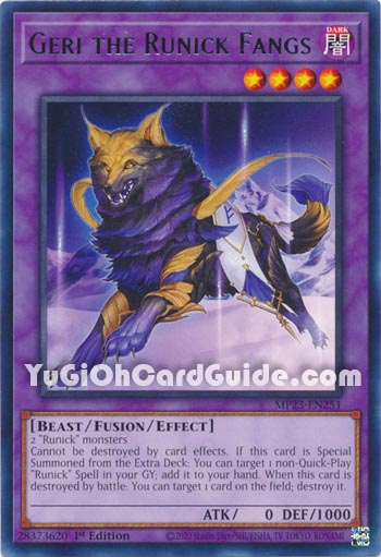 Yu-Gi-Oh Card: Geri the Runick Fangs