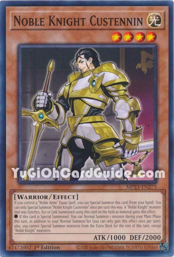 Yu-Gi-Oh Card: Noble Knight Custennin