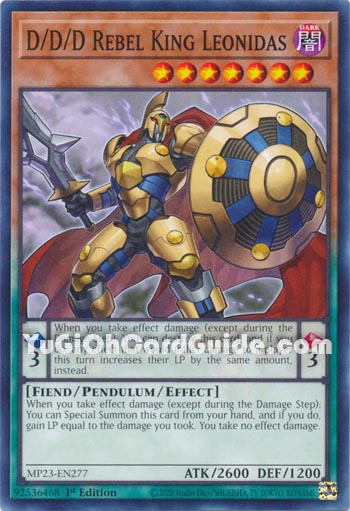 Yu-Gi-Oh Card: D/D/D Rebel King Leonidas
