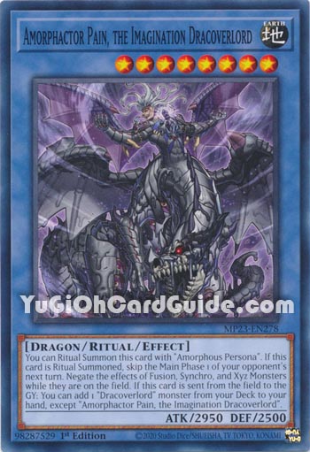 Yu-Gi-Oh Card: Amorphactor Pain, the Imagination Dracoverlord