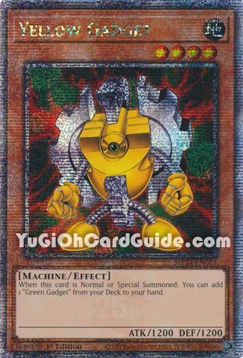 Yu-Gi-Oh Card: Yellow Gadget