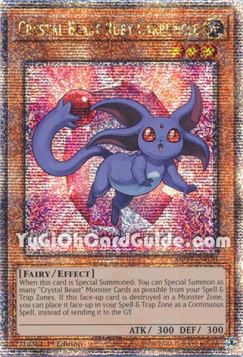 Yu-Gi-Oh Card: Crystal Beast Ruby Carbuncle